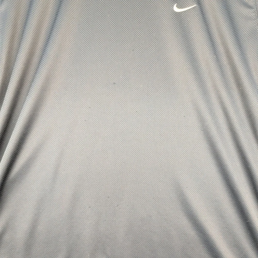 VTG Nike T-Shirt Men's L Navy Blue Gray Piping Swoosh Logo Mesh Athletic Y2K
